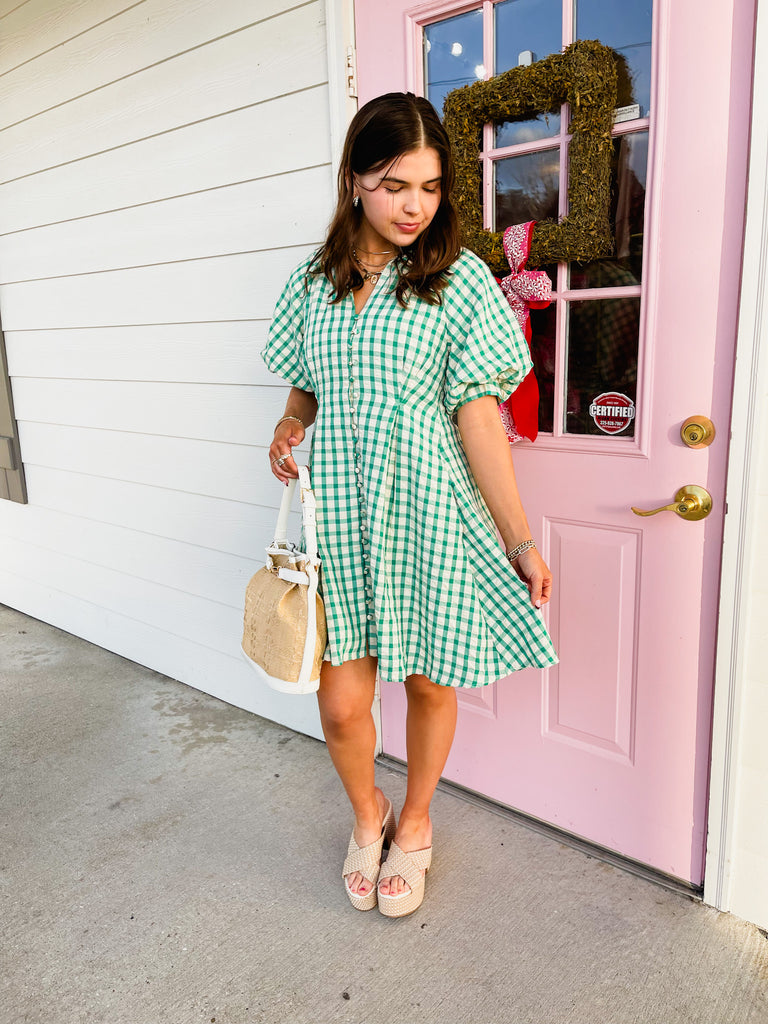 Plaid To Meet You Checkered Dress