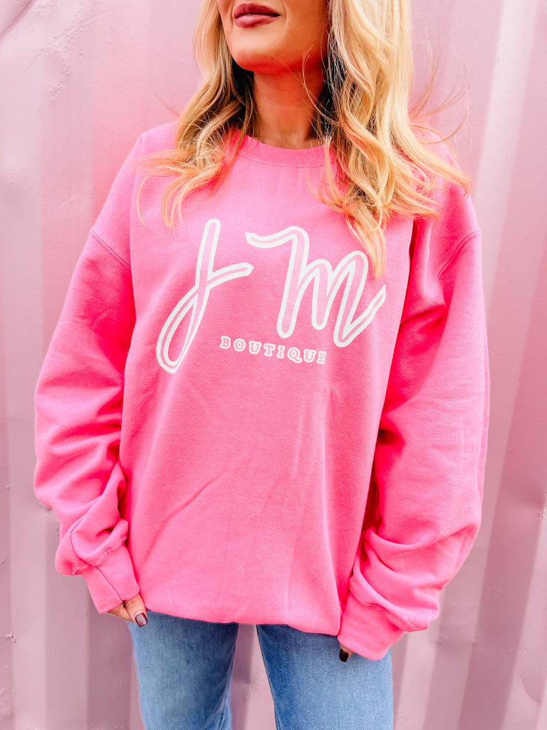 JM Original Sweatshirt - Safety Pink