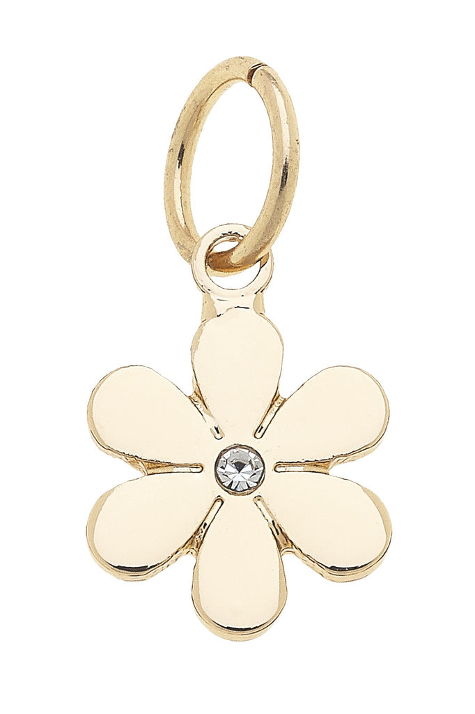 Tiny Flower Charm in Shiny Gold