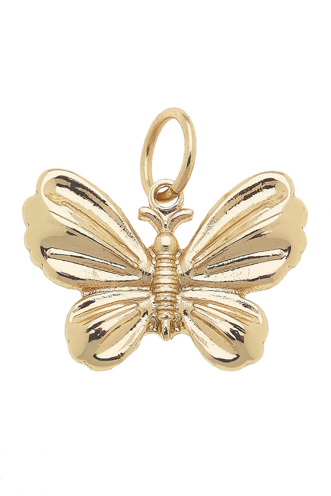 Butterfly Charm in Shiny Gold