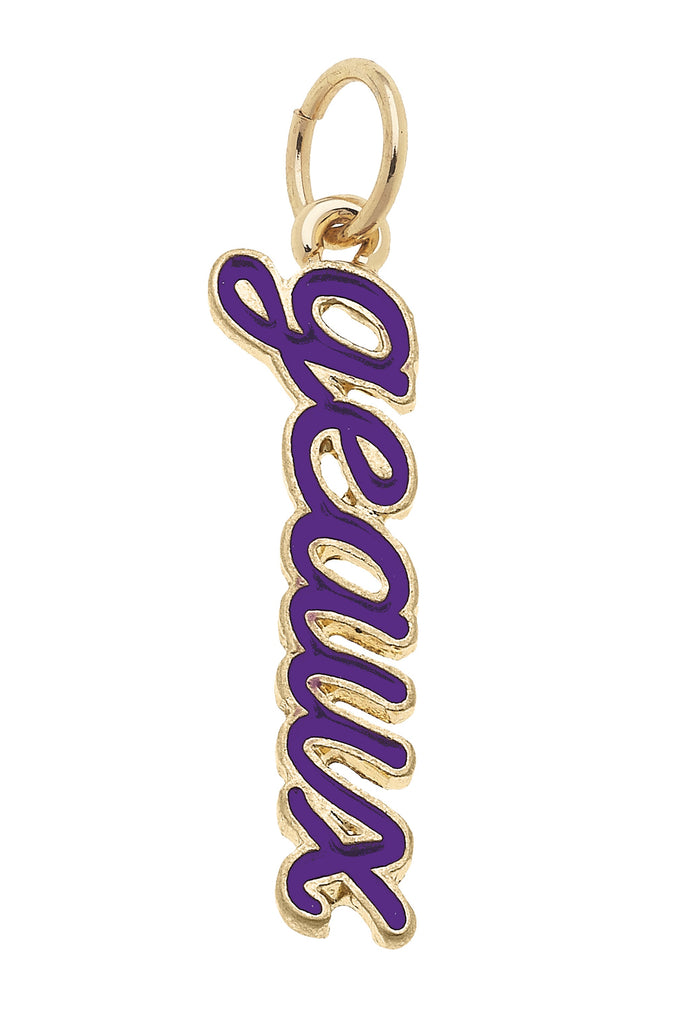 LSU Tigers Enamel Script Charm