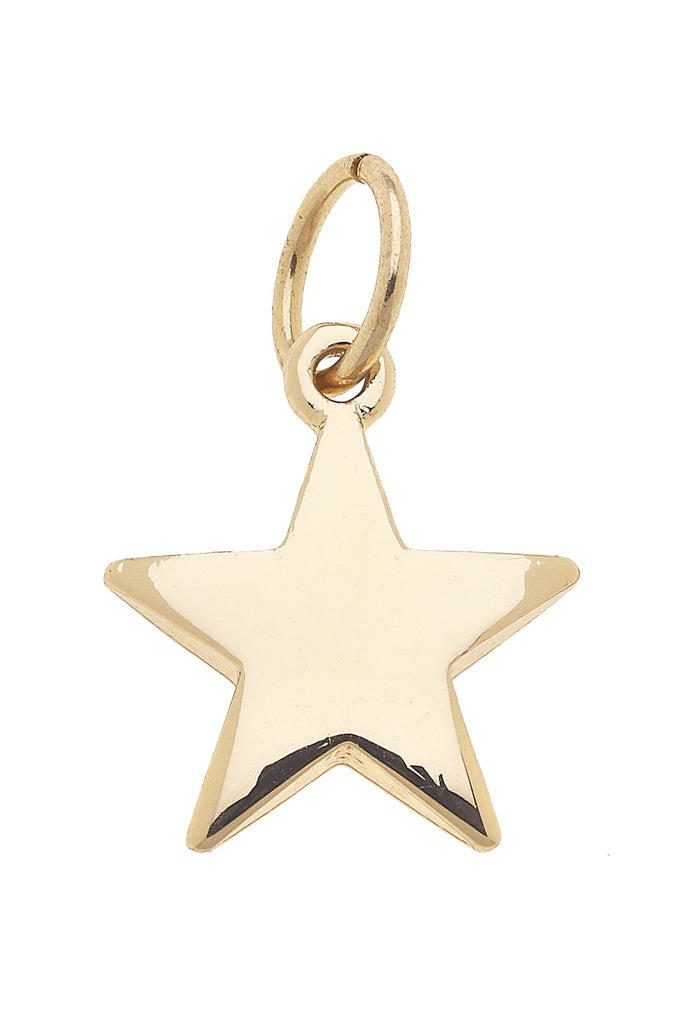 Puffy Star Charm in Shiny Gold