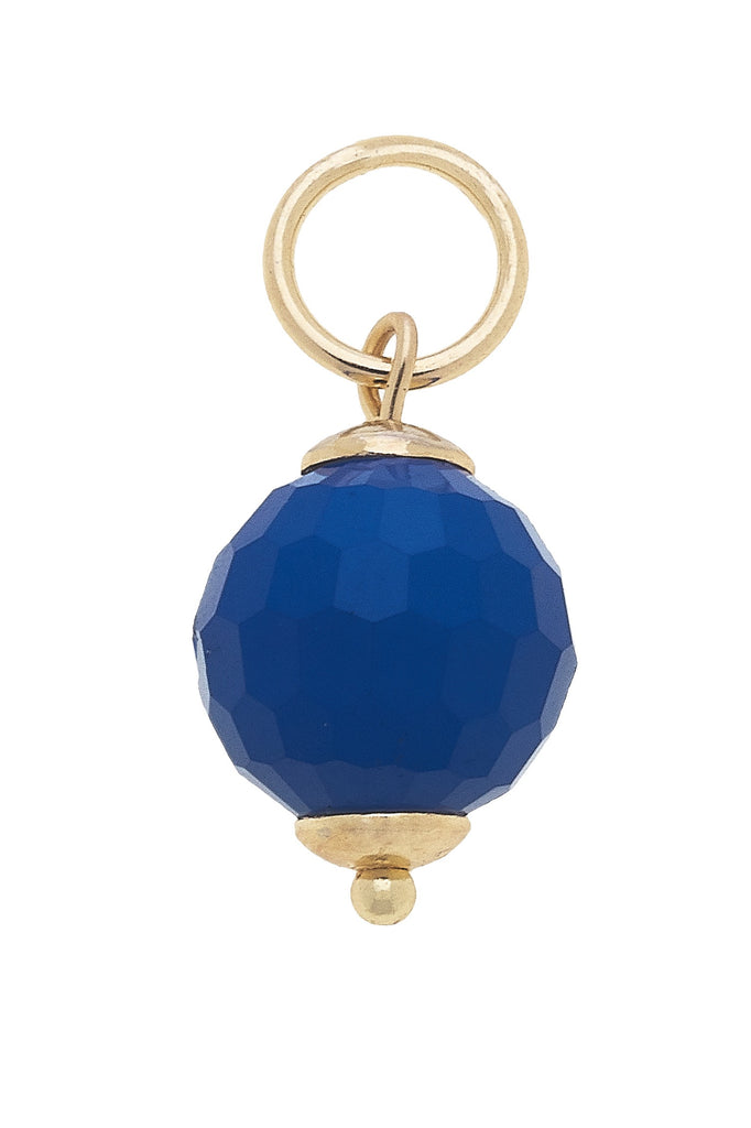 Resin Bead Charm in Navy