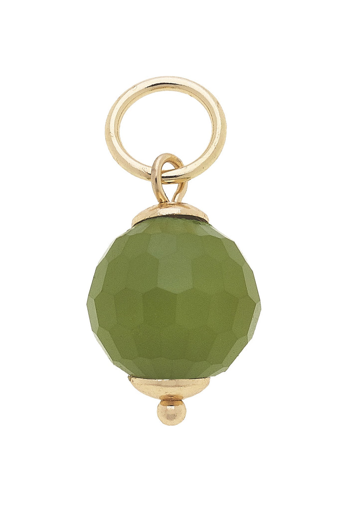 Resin Bead Charm in Lime Green