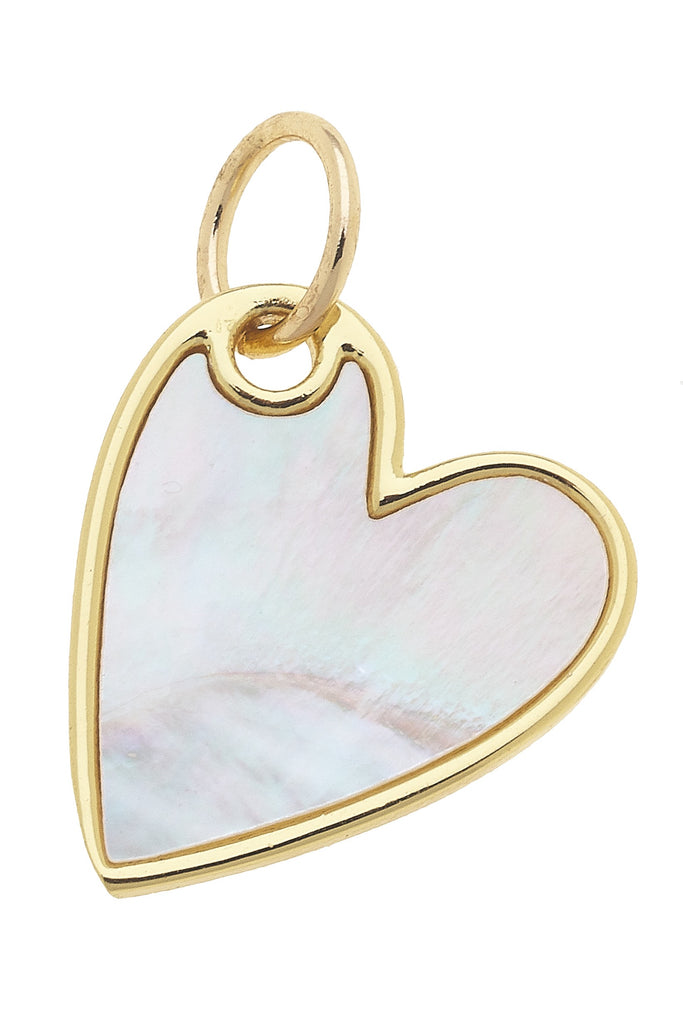 Heart Charm in Mother of Pearl