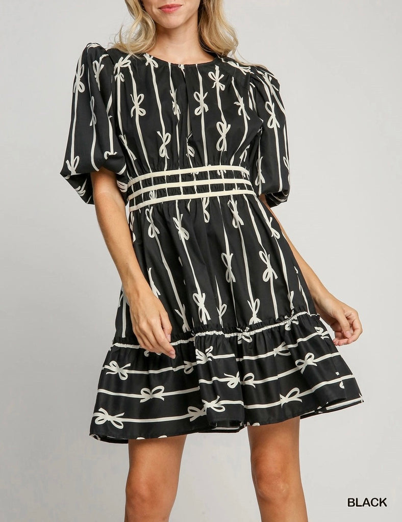 Put A Bow On It Contrast Trim Dress