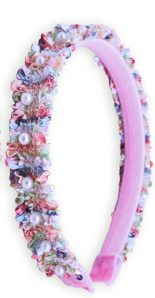 Confetti Pearl Headband - Light Pink