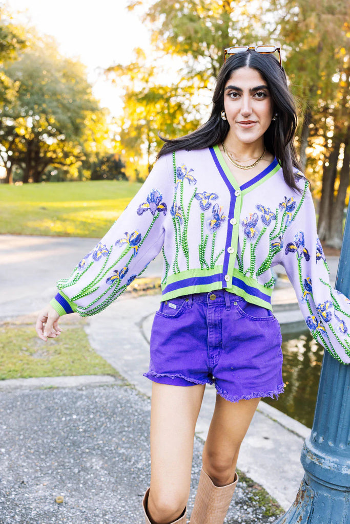 Queen Of Sparkles Pearl Iris Cardigan